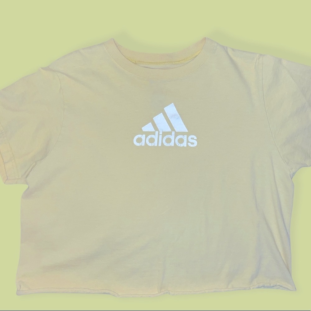 Yellow Adidas Crop Top